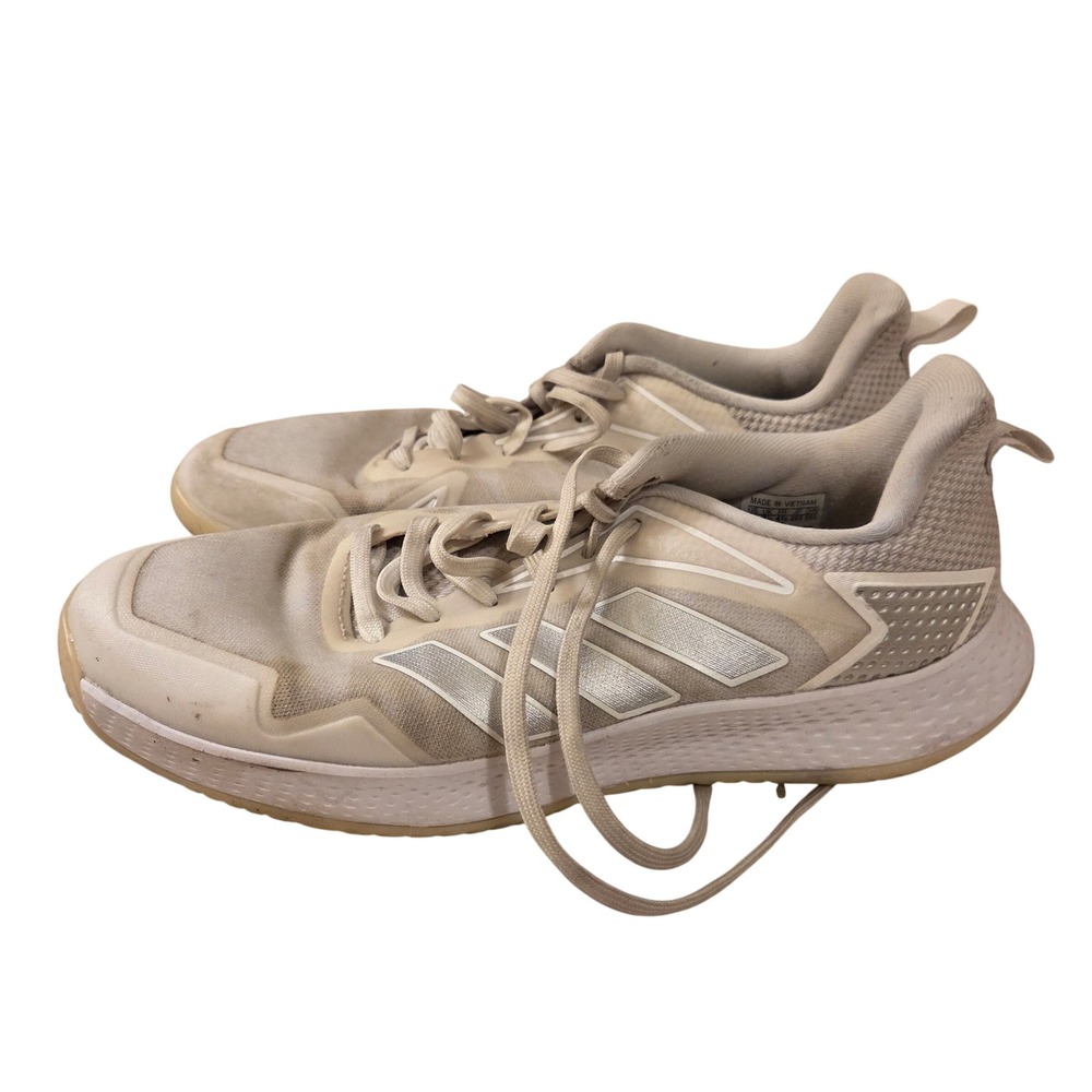 Adidas CourtJam‎ Control Tennis Shoes Mens 9 White Silver Bounce ID1562 Athletic